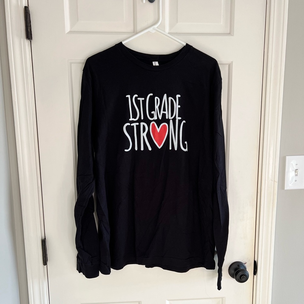 1st Grade Strong black long sleeve Tshirt size 2XL